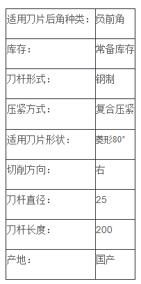 負前角內孔車刀