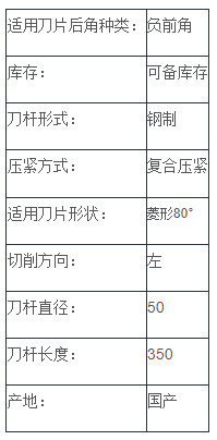 負前角內孔車刀